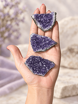 Pack de 3 drusas de Amatista natural
