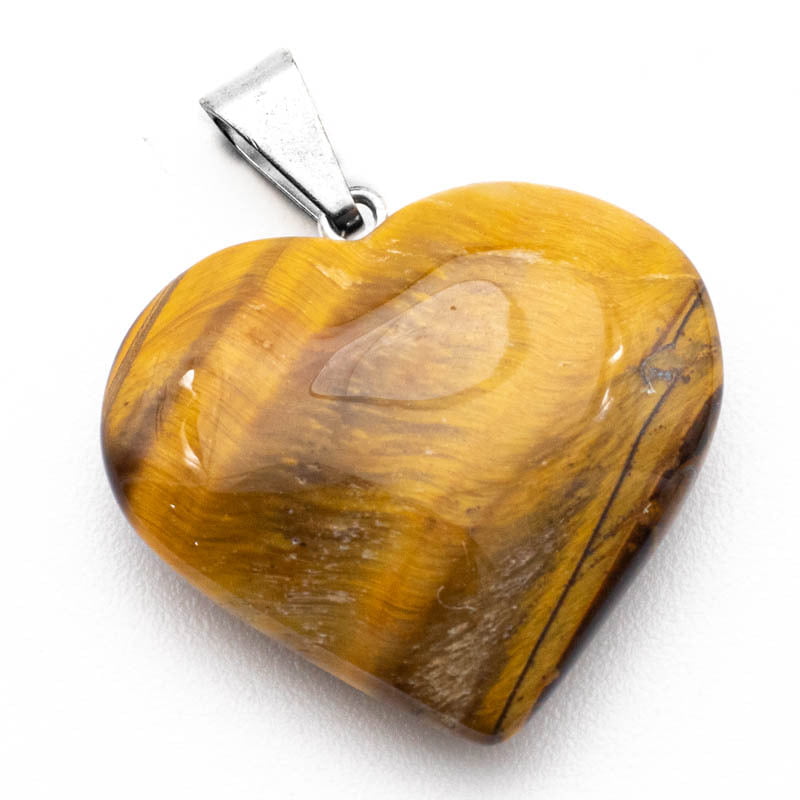 Colgante de Ojo de Tigre con forma de Corazón