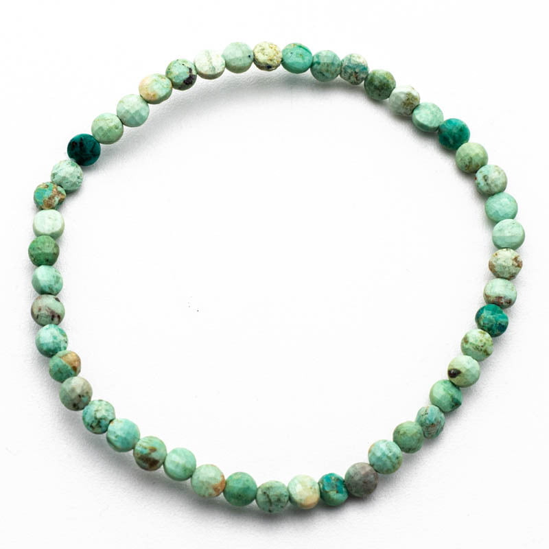 Pulsera de 3mm con Turquesas facetadas