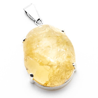 Colgante  de Cuarzo Citrino en forma Ovalada