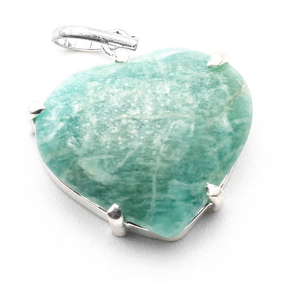 Colgante de Amazonita en forma de Corazón