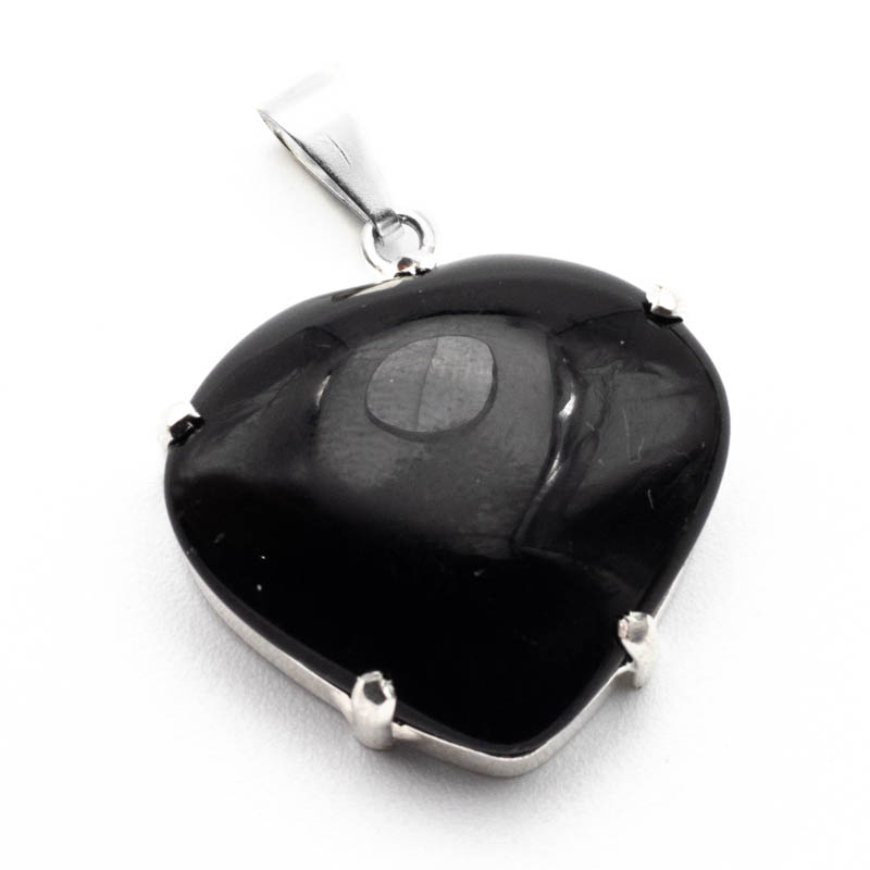 Colgante de Obsidiana Negra en forma de Corazón