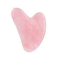 Masajeador facial Gua sha de Cuarzo rosa