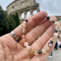 Pulsera de Cuarzo Rutilado (6mm facetada)