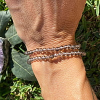 Pulsera de Cuarzo Ahumado (4mm facetada) Pulsera de Cuarzo Ahumado (4mm facetada)