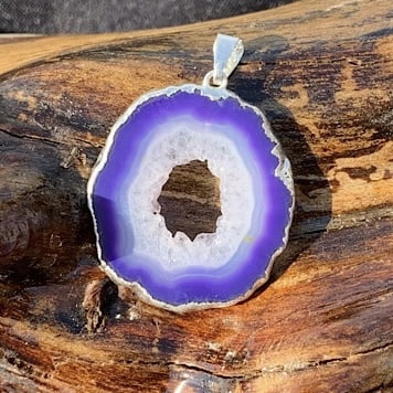 Colgante Geoda de Ágata morada 4