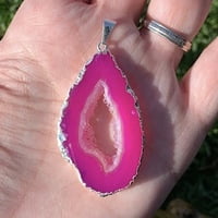 Colgante Geoda en Ágata rosa Colgante Geoda en Ágata rosa