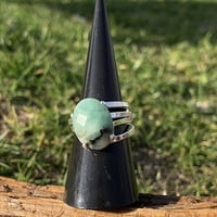 Anillo Facetado de Esmeralda, con talla ajustable