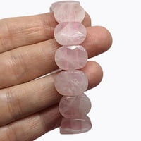 Brazalete facetado de Cuarzo Rosa