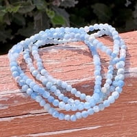 Pulsera de Agua Marina (3,5mm facetada) Pulsera de Agua Marina (3,5mm facetada)
