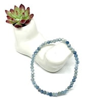 Pulsera de Agua Marina (3,5mm facetada) Pulsera de Agua Marina (3,5mm facetada)