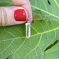 Punta de Cuarzo Blanco natural en Plata de ley (3cm)