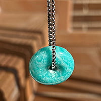 Colgante de Amazonita con forma de donut