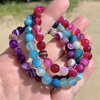 Pulsera de Ágata Lila (8mm facetada) Pulsera de Ágata Lila (8mm facetada)