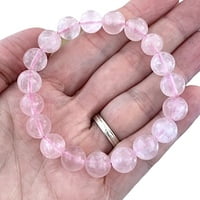 Pulsera de Cuarzo Rosa (10mm)