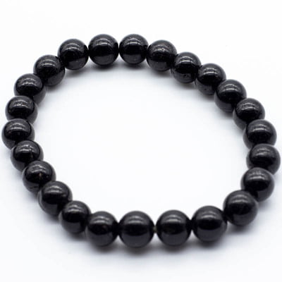 Pulsera de Turmalina Negra (8mm)
