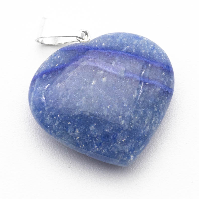Colgante de Cuarzo Azul con forma de corazón