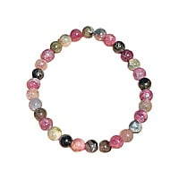 Pulsera de Turmalina Multicolor (6mm)Calidad Extra